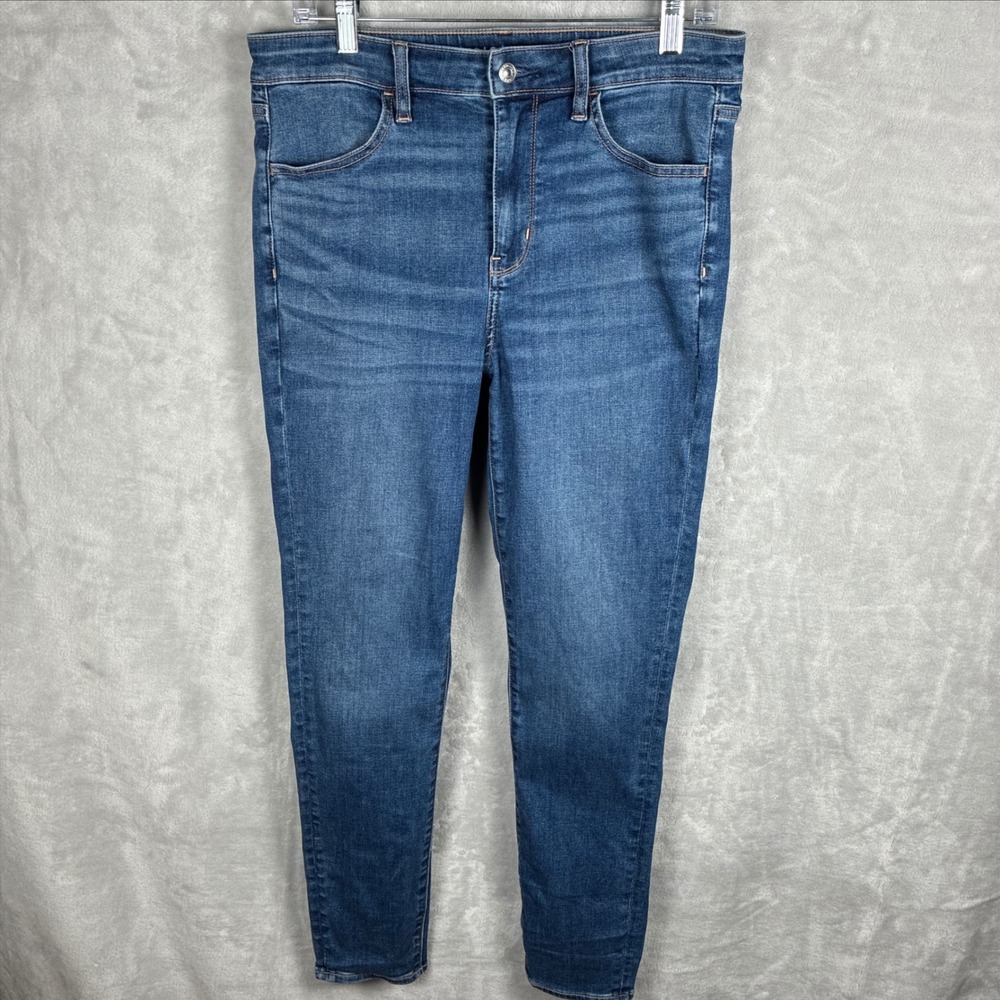 American Eagle Next Level Stretch Skinny Jeans Medium Wash Womens 12 Regular